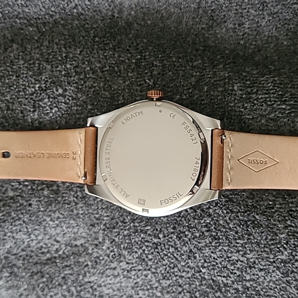 Fossil Mathis Light Brown Leather Watch - image 3